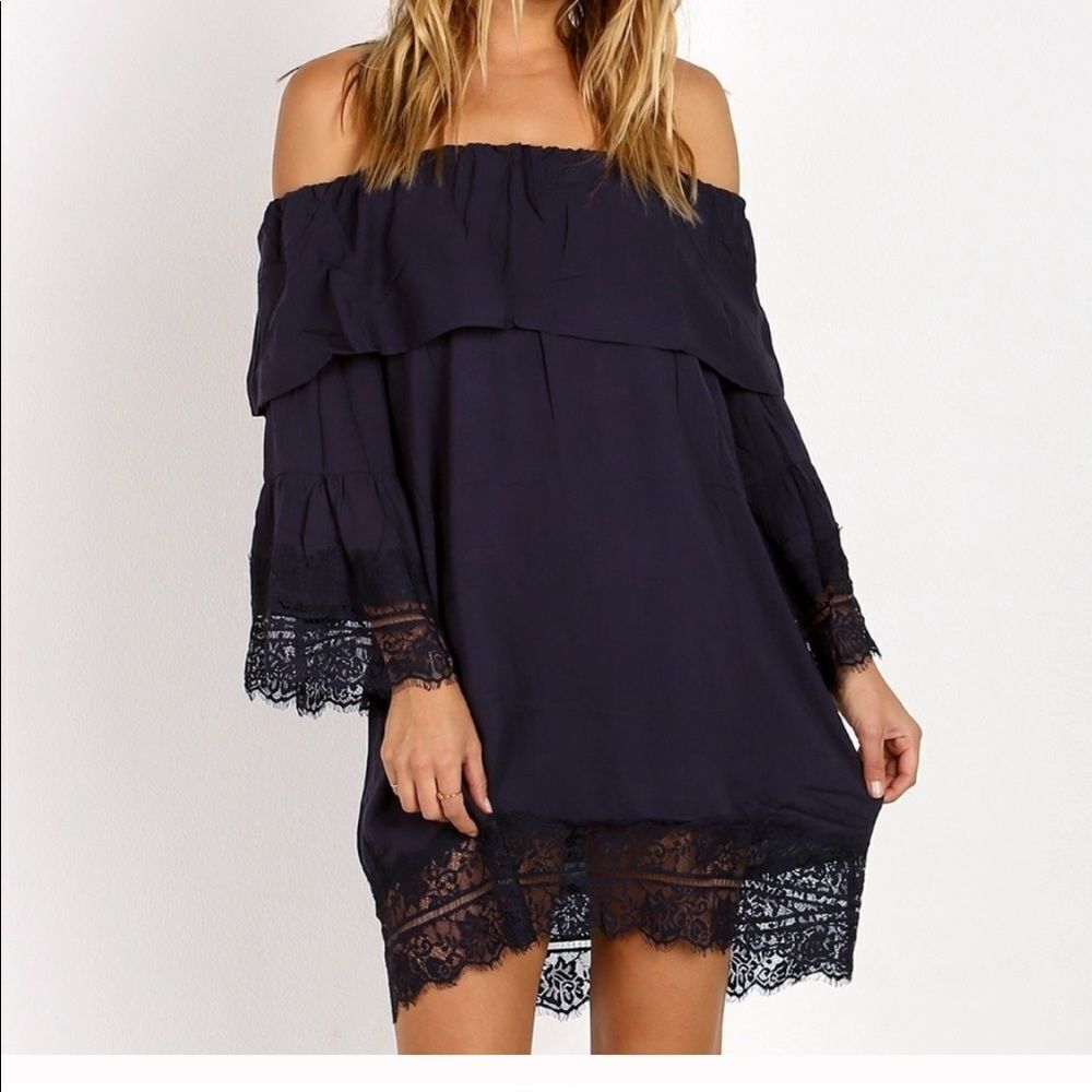Suboo Midnight Oasis Off Shoulder Dress Nwt — image 3 of 5